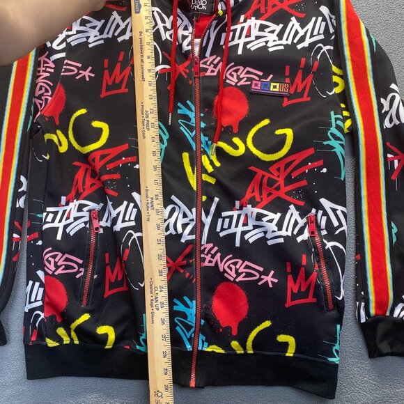 Demo Lition Hoodie Jacket Retro Graffiti Print Colorful Zip Up Size Large,Teens - Picture 5 of 10